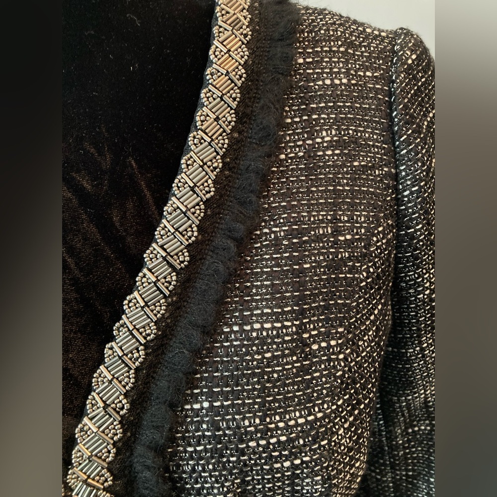 Fitted Cropped Blazer NWT INC. International Concepts Beaded Boucle  Jacket
